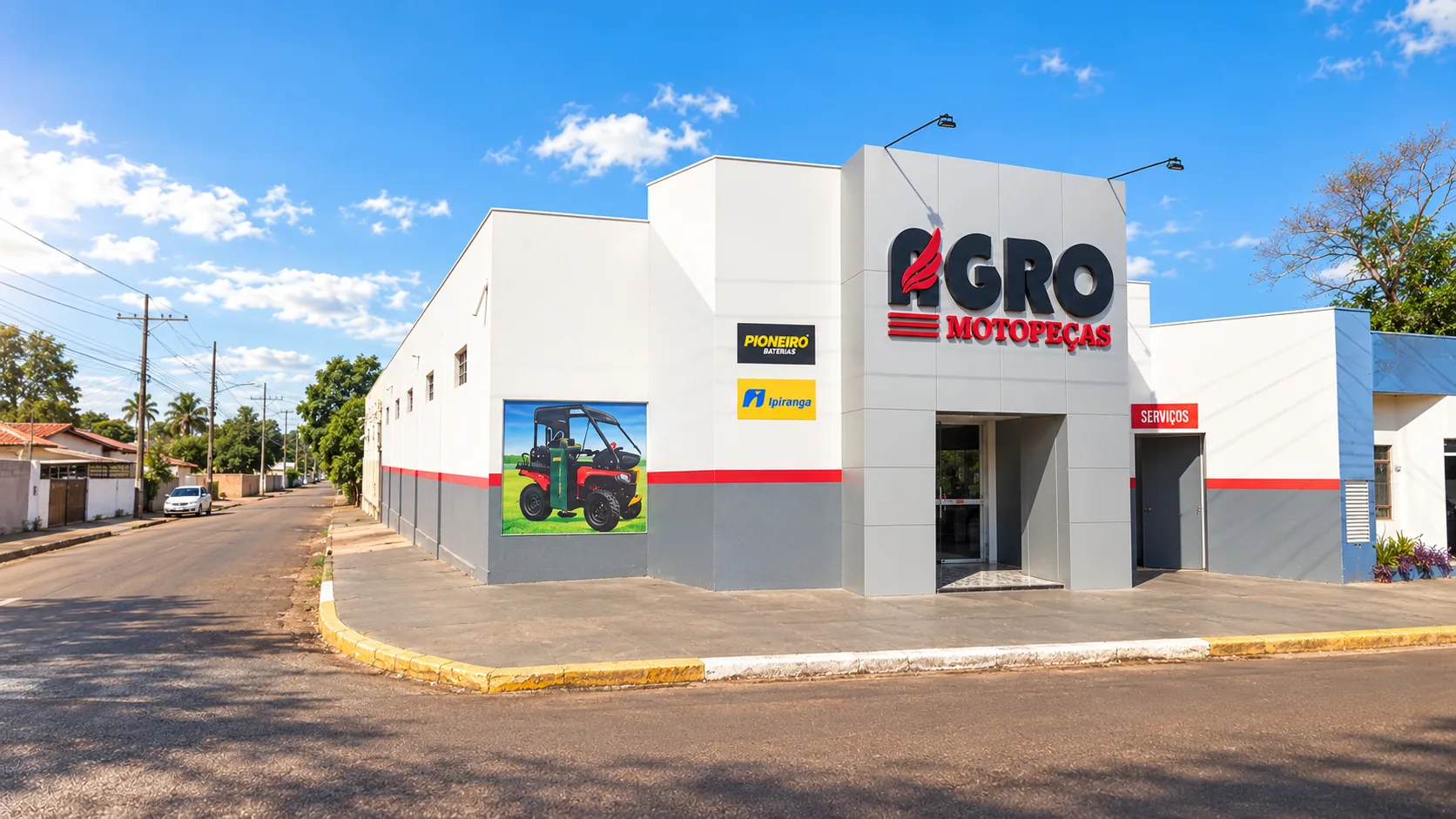 Fachada da Agro Motopeças em Tangará da Serra - MT